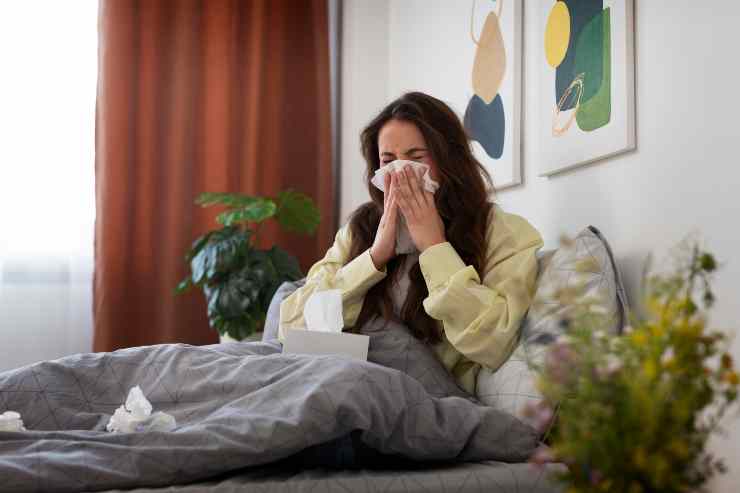 Woman Suffering From Flower Allergy 1
