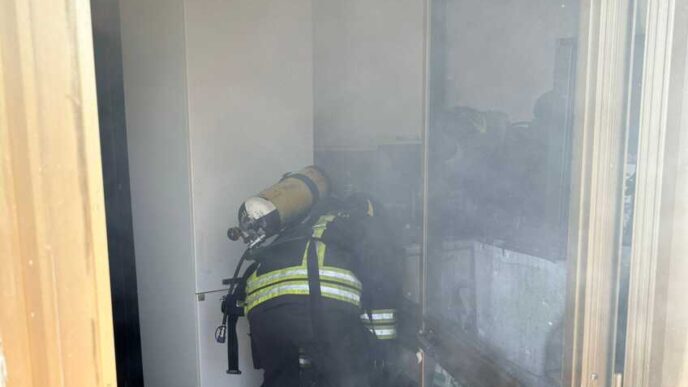 Incendio A Civitavecchia Fumo