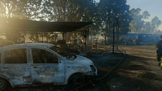 Vastissimo Incendio A Latina