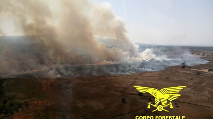 Incendio Boschivo A Est Di Sag