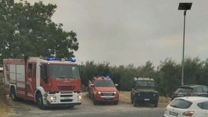 Incendio Sulla Strada Norbana