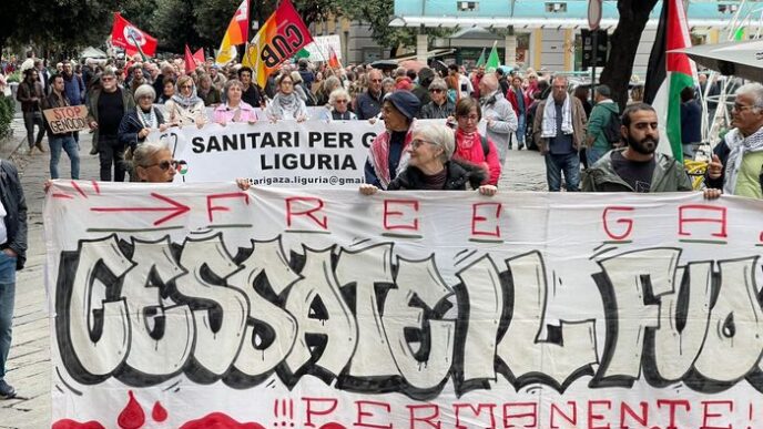 Corteo A Savona Per Una Gaza I
