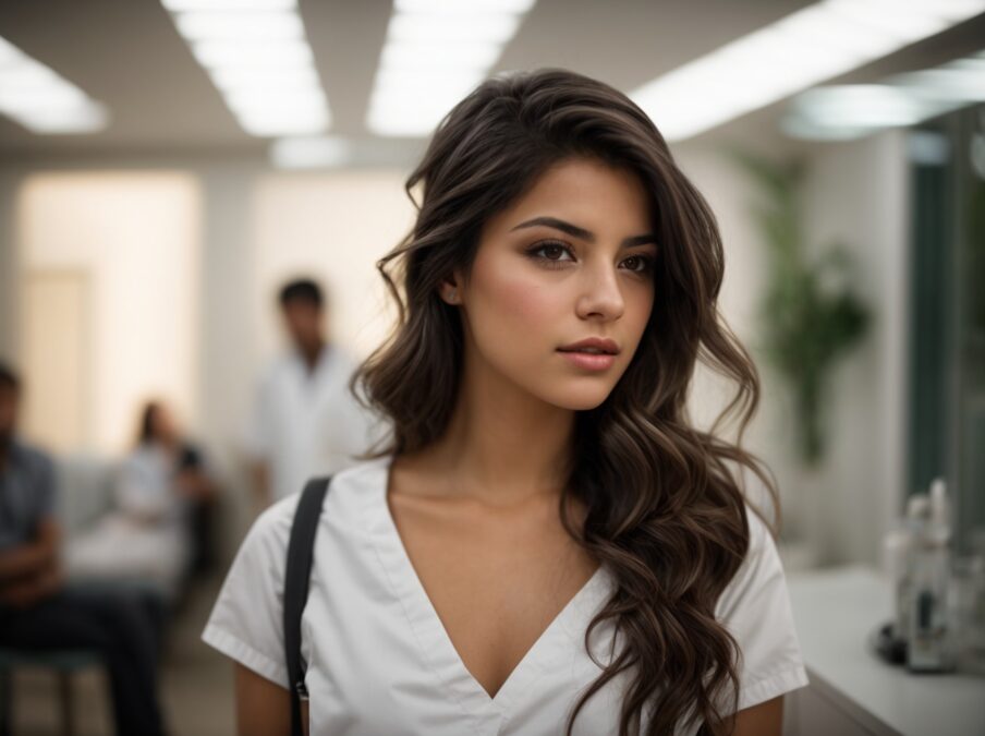 Photoreal An Italian Girl She Has Dark Hair With Highlights An 0