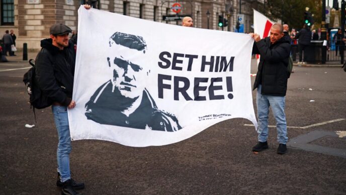 Tommy Robinson Condannato A 18