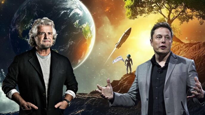 Beppe Grillo E Elon Musk3A Visi