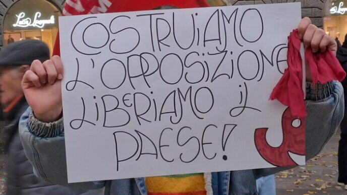 Gli Studenti Ad Ancona Scendon