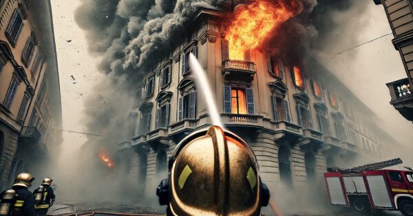 Incendio Nel Quartiere Crocett