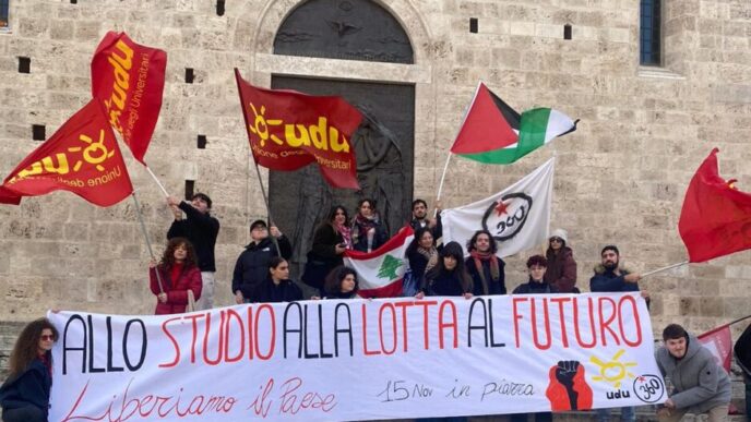 Studenti In Piazza A Teramo3A P