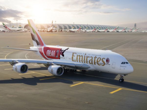 Un A380 Di Emirates Festeggia
