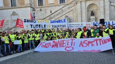 Vigili Urbani Di Roma In Prote