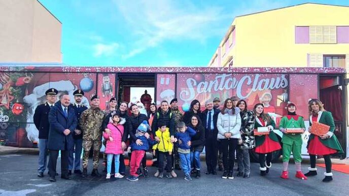 Babbo Natale In Visita Alla Le