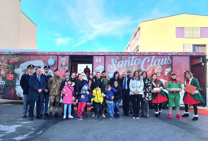 Babbo Natale In Visita Alla Le