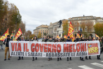 Corteo Di Protesta A Roma3A Lav