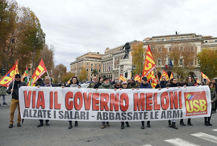 Corteo Di Protesta A Roma3A Lav