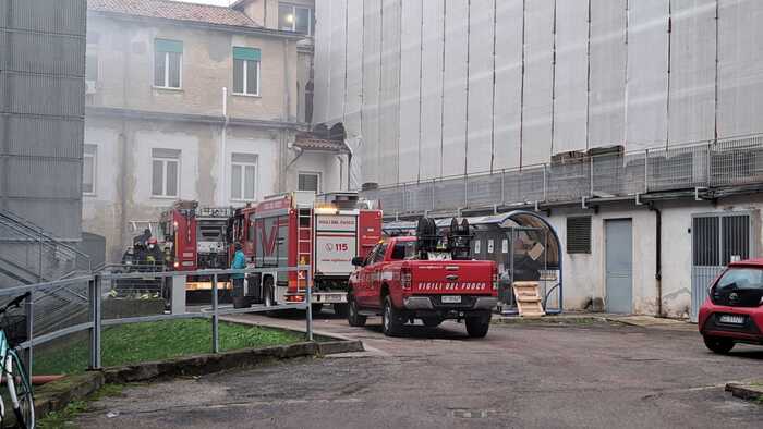 Incendio Presso L27Ospedale San