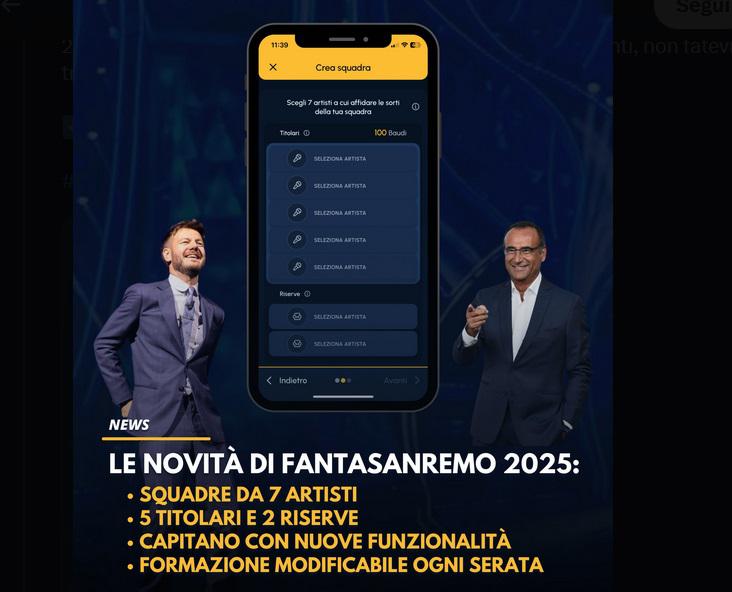 Le Novitc3A0 Del Fantasanremo 202