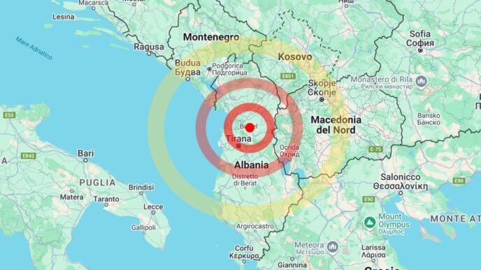 Territorio Albanese Scosso Da