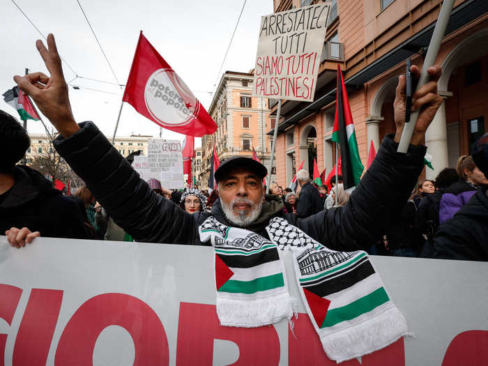 Corteo A Roma Per La Palestina