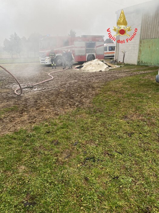 Incendio In Azienda Agricola A