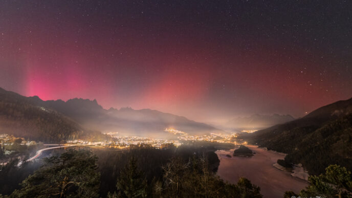 L27Aurora Boreale Nelle Dolomit