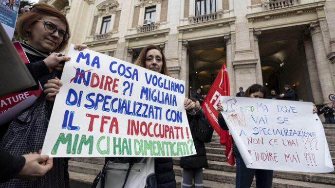 Roma3A Manifestazione Dei Docen