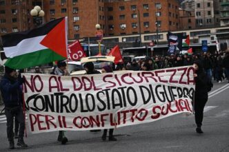 Tensione Durante Il Corteo Ant