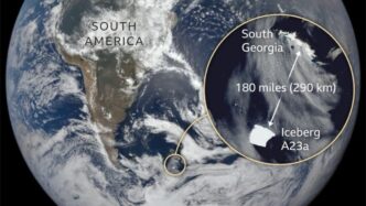 Un Gigantesco Iceberg Minaccia