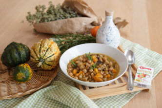 Zuppa Di Zucca2C Funghi E Ceci3A