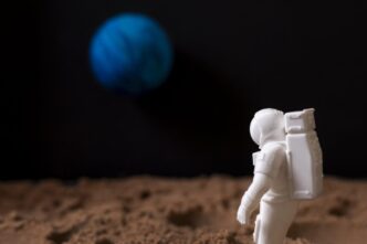Still Life Space Arrangement With Astronaut
