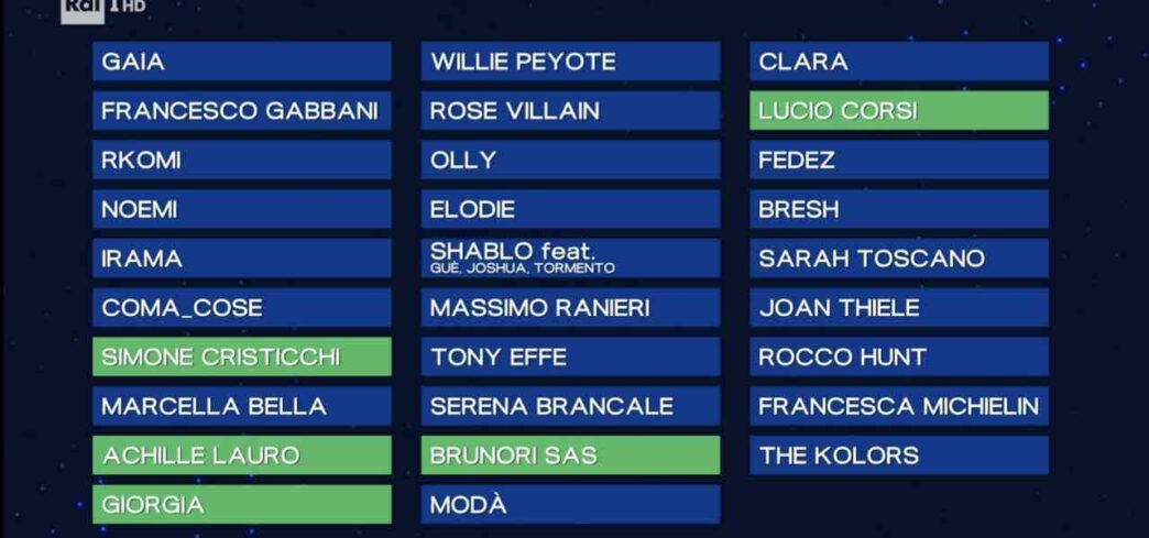 Festival Di Sanremo 20253A La P
