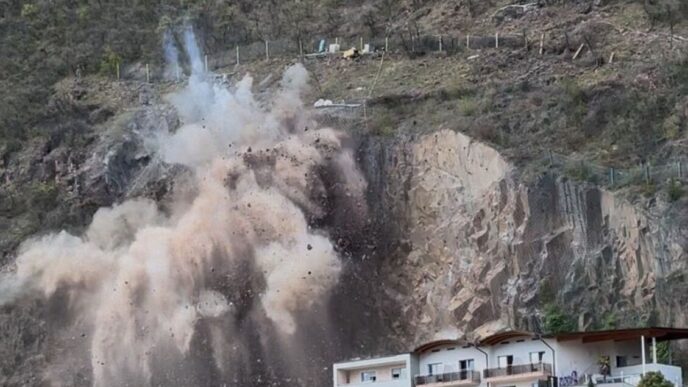 Brillamento Di Roccia A Bolzan