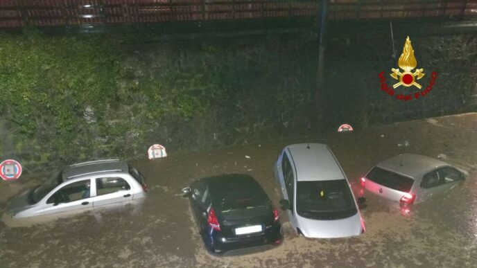 Forti Piogge A Genova3A Interve