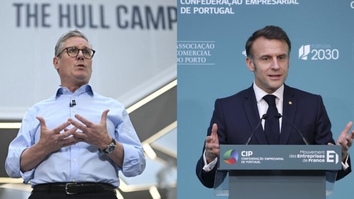 Francia E Regno Unito Al Lavor