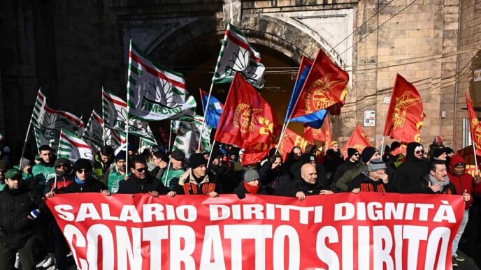 Protesta Dei Lavoratori Metalm