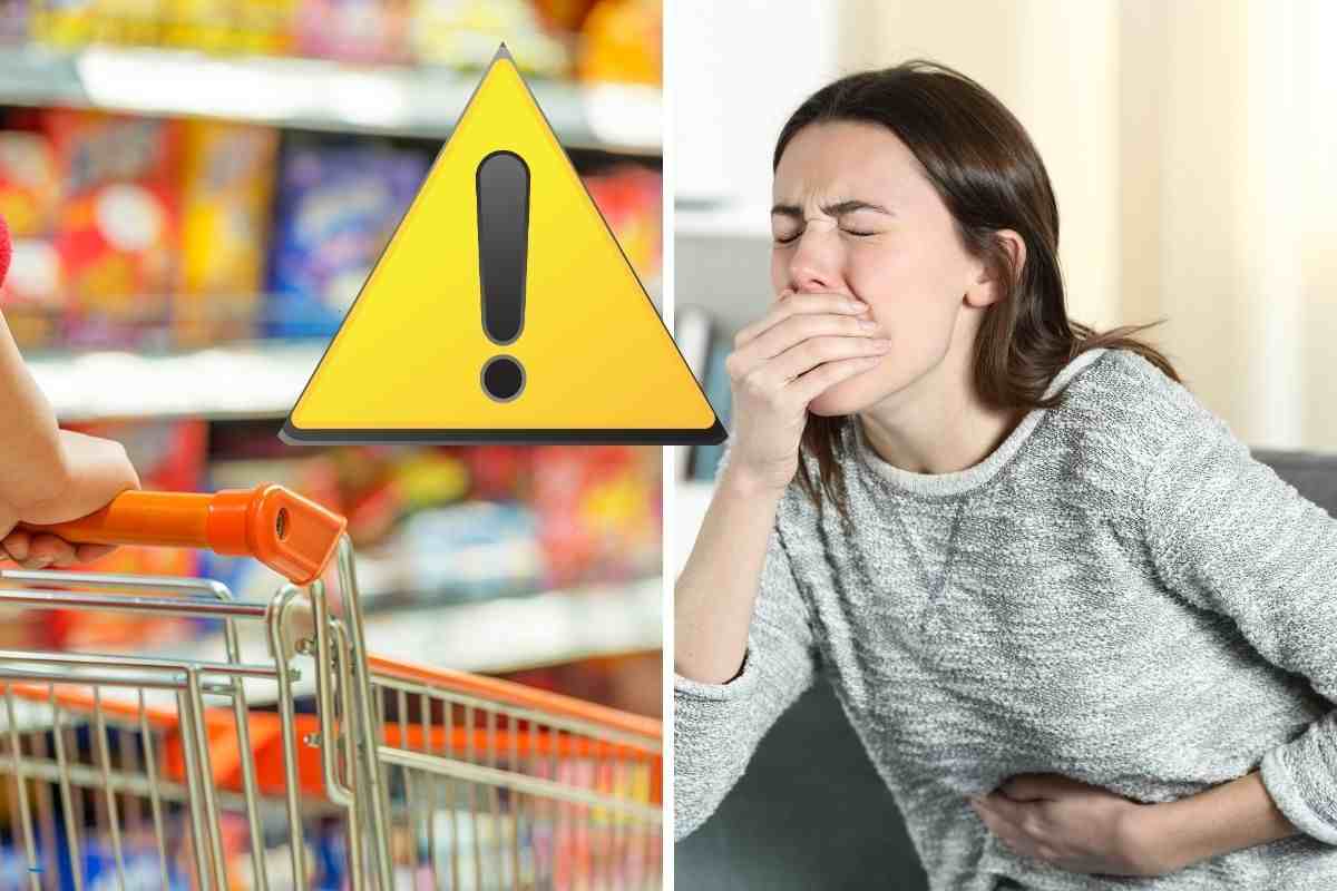 Carrello Supermercato, Donna Che Sta Male, Segnale Pericolo
