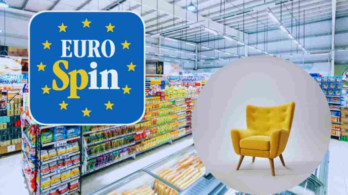 la poltrona in offerta all'eurospin