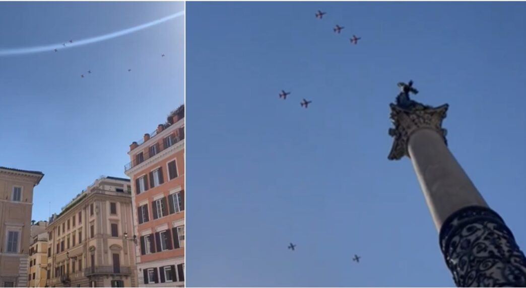Grande Esibizione Aerea A Roma