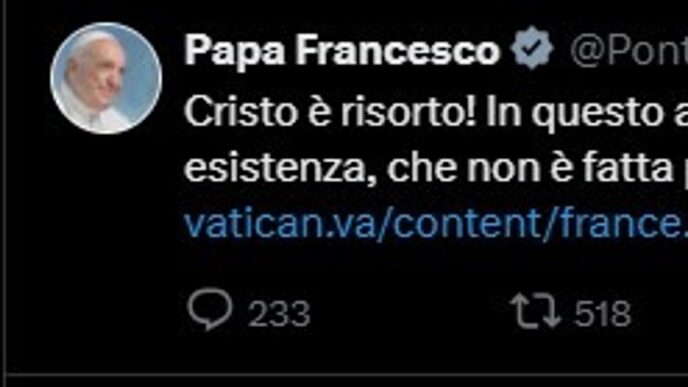 Papa Francesco Annuncia La Res