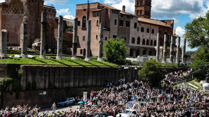 Roma Durante I Funerali Di Pap