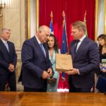 Il Ministro Lollobrigida Incontra Il Collega Greco Tsiaras Durante Il Vertice Italia-Grecia A Villa Pamphili