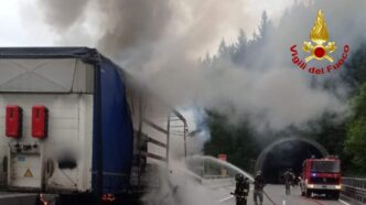Incendio Di Un Camion Di Birra