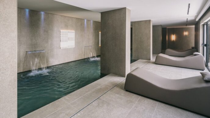 Interni Di Una Spa Di Lusso Gestita Dallazienda Italiana Bf Wellness
