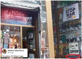 Scritta Antisemita Su Una Vetr