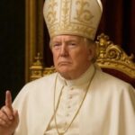 Trump In Abito Talare Con Mitra E Crocifisso, L’immagine Ritratta Su Truth E Profili Social Della Casa Bianca