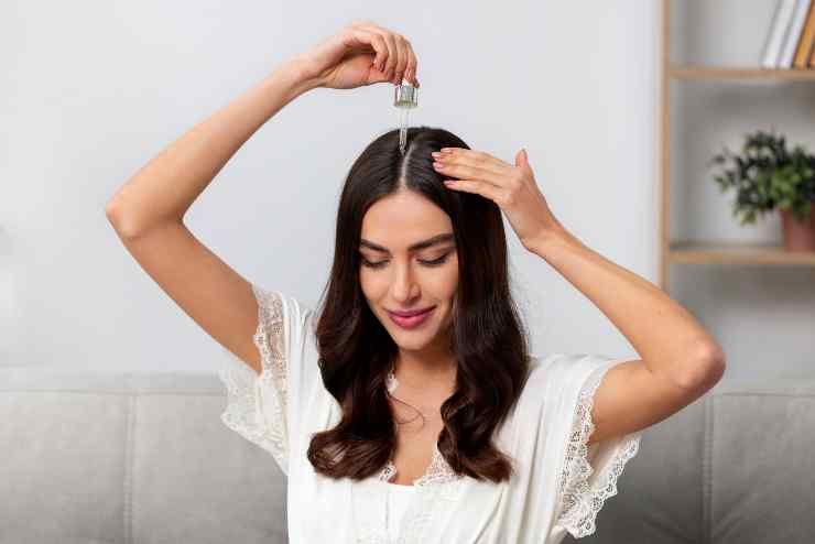 Woman Doing Herself Scalp Massage 1