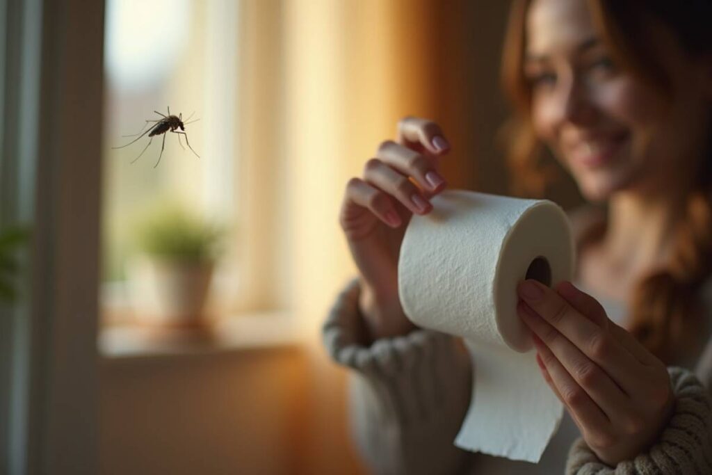 eliminare le zanzare con la carta igienica