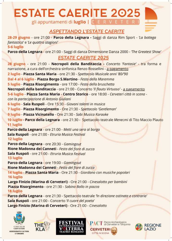A Cerveteri Due Mesi Di Eventi