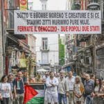 A San Gregorio Armeno Uno Striscione Contro La Guerra In Palestina Per Chiedere Pace E Giustizia