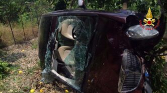 Auto Precipita Da Sette Metri