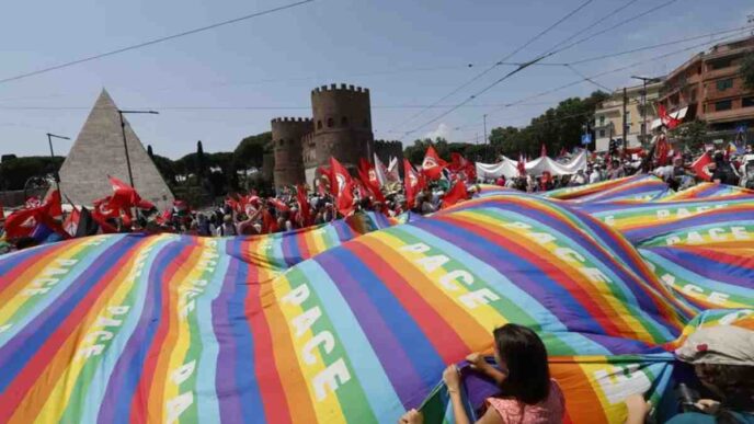 Corteo A Roma Contro Il Riarmo
